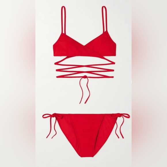 BALENCIAGA Wrap Tie-detailed stretch bikini FULL SET 2 BIKINI NWT - Picture 3 of 11